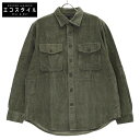 TOMMY HILFIGER トミーヒルフィガー グリーン MW36855 リラックスフィット コーディロイシャツ トップス M グリーン メンズ 【中古】