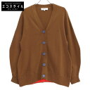 ENFOLD エンフォルド 【22AW】300FA270-1300 PEPLUM CARDIGAN ウールxナイロン ニット カーディガン 38 ブラウン レデ...