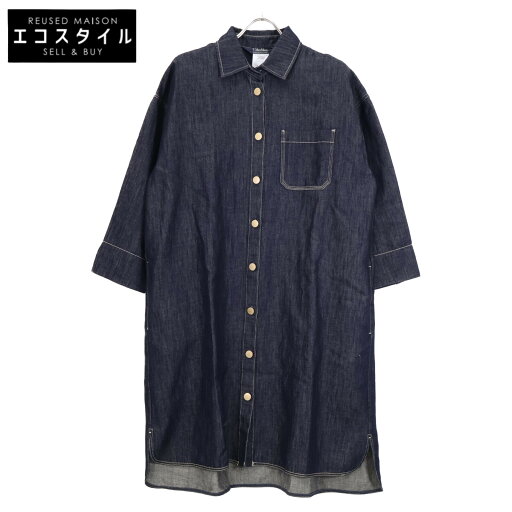 Max Mara マックスマーラ インディゴブルー デニム 長袖ワンピース ワンピース 38 インディゴ レディース 【中古】 Max Mara マックスマーラ インディゴブルー デニム 長袖ワンピース ワンピース 38 インディゴ レディース 【中古】