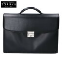 BEAMS F ビームスエフ レザー ビジネスバッグ・ブリーフケース ブラック メンズ 【中古】