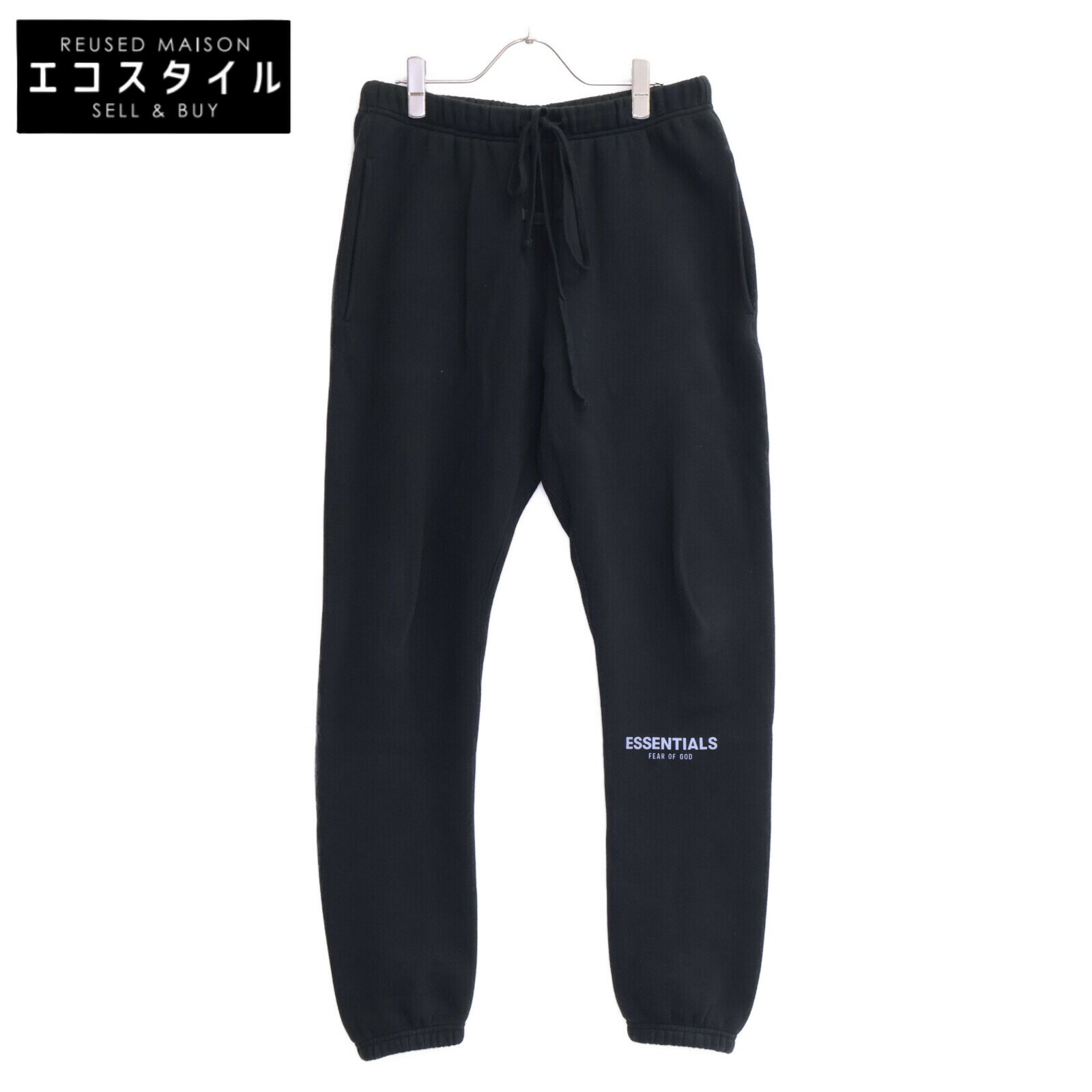 FOG ESSENTIALS エフオージーエッセンシャルズ ロゴ スウェットパンツ/ ボトムス S ブラック メンズ 【中古】