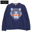 KENZO ケンゾー ネイビー タイガー刺繍 スウェット トップス S ネイビー メンズ 【中古】