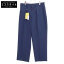BERNARD ZINS ベルナールザンス ブルー WALLIS テックウール 1インプリーツパンツ ボトムス 42 ブルー系 メンズ 【中古】(4)