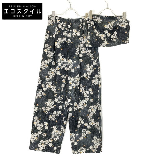 AMERI アメリ 【×KEITAMARUYAMA】ブラック ビスチェセットアップフラワーパンツ スーツ S ブラック レディース 【中古】 AMERI アメリ 【×KEITAMARUYAMA】ブラック ビスチェセットアップフラワーパンツ スーツ S ブラック レディース 【中古】