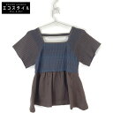 PUBLIC TOKYO パブリックトウキョウ ブラウン 163430001 パフィリブハーフスリーブニット トップス FREE ブラウン レディース 【中古】