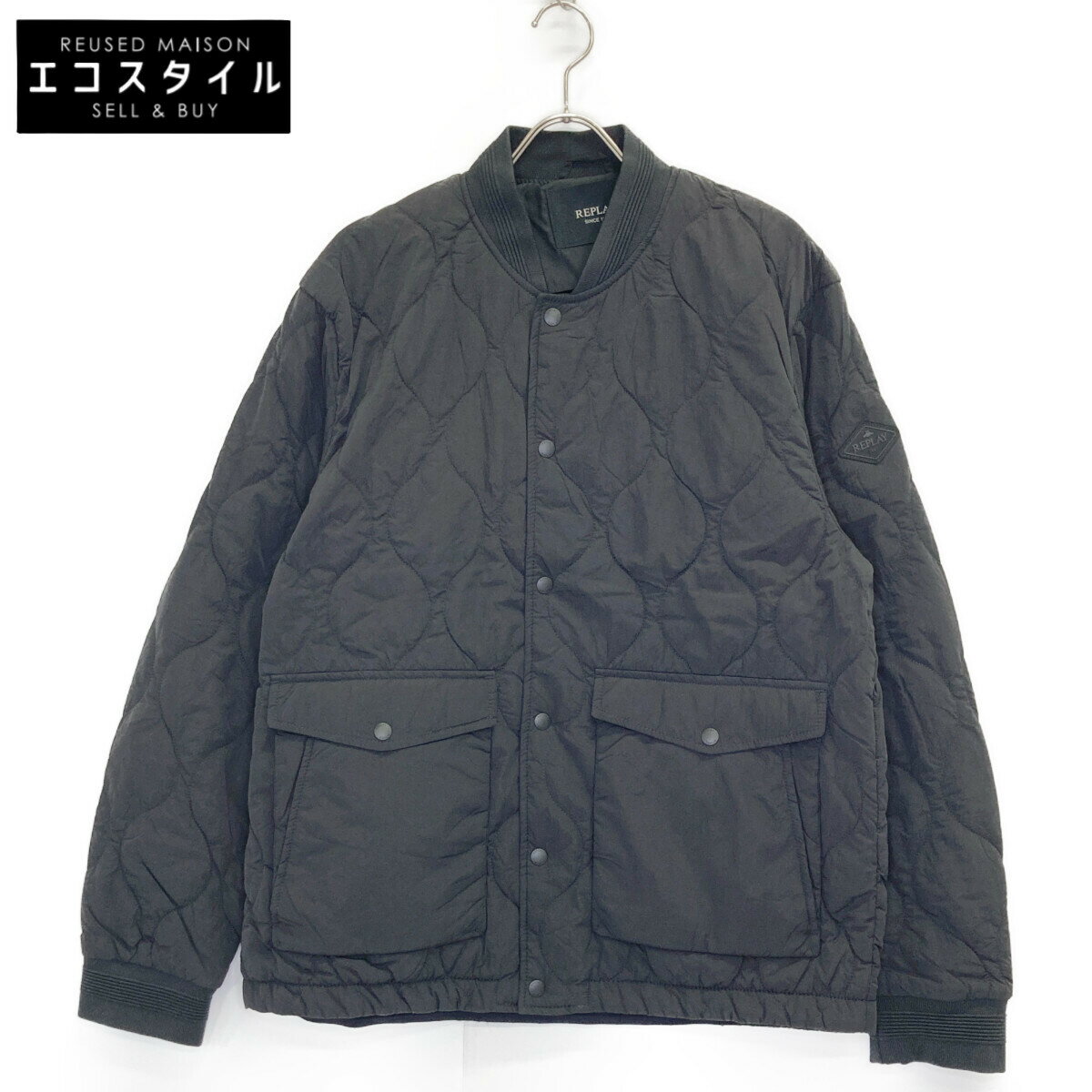 REPLAY リプレイ ブラック 25SS LIGHT WEIGHT JACKET ブルゾン ジャケット XL ブラック メンズ 【中古】