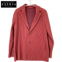 HOMME PLISSE ISSEY MIYAKE オムプリッセ イッセイミヤケ HP63JD203 ボルドー ジャケット ジャケット 3 ボルドー メンズ 【中古】
