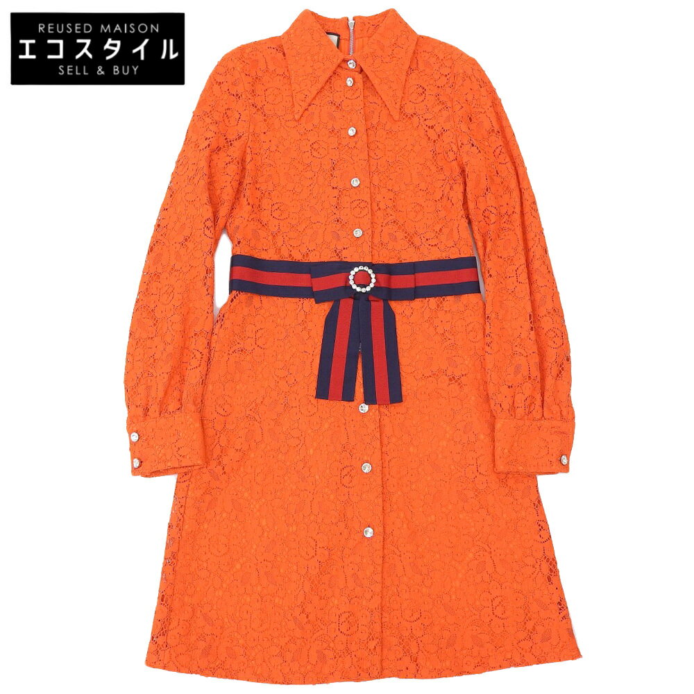 GUCCI グッチ ワンピース 蛍光オレンジx黒 4103625A0021 楽天市場】グッチ(カラーオレンジ)(ワンピース|レディース