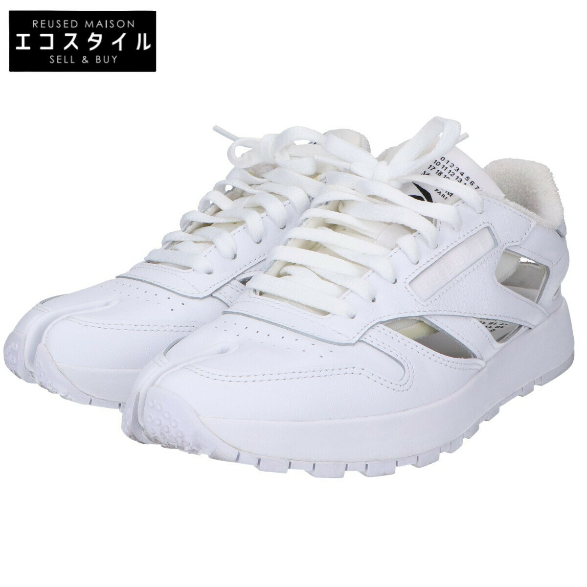 Maison Margiela メゾンマルジェラ 【×Reebok】ホワイト S57WS0429 タビ ニーカーサスンダル シューズ 26.5 ホワイト メンズ 【中古】