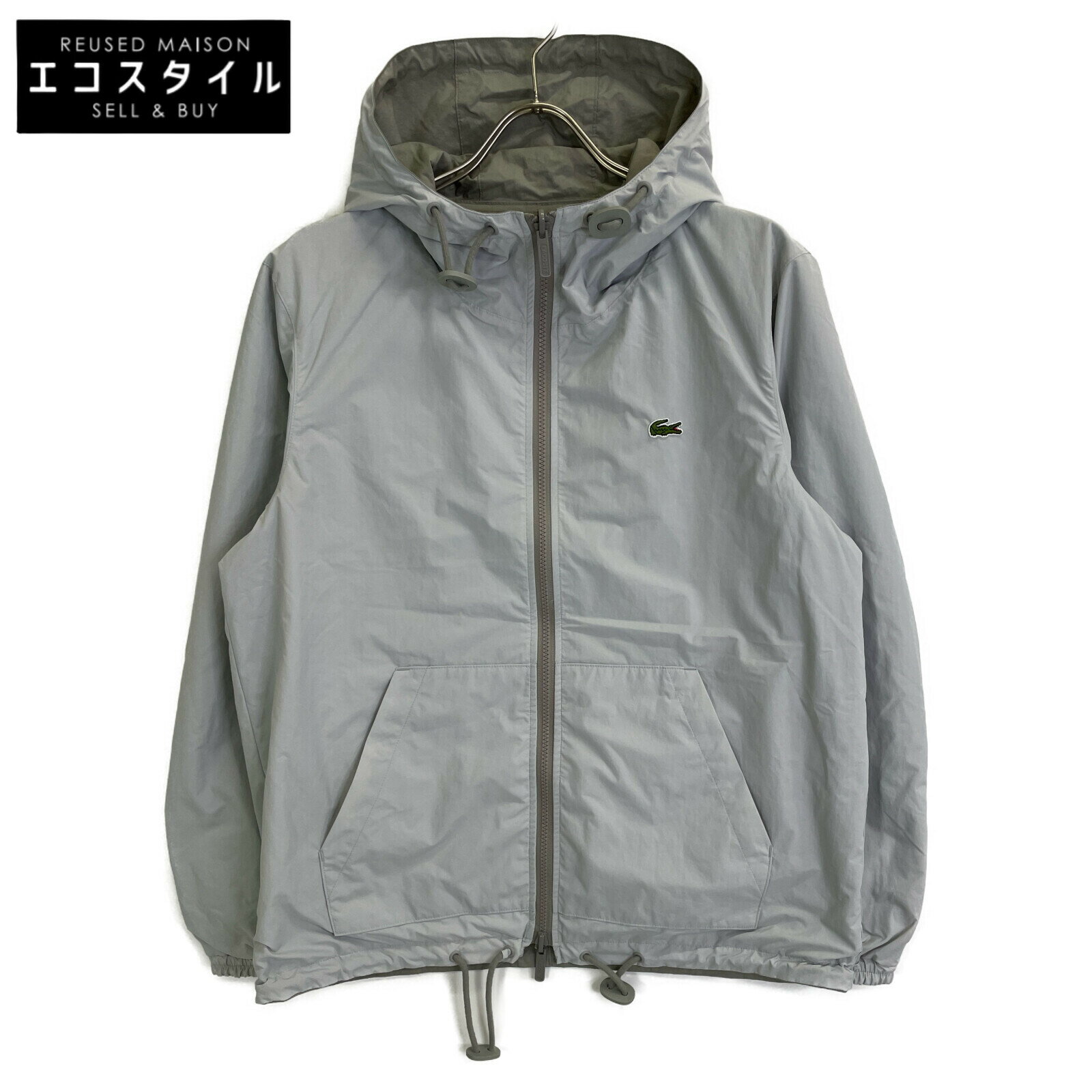 Lacoste ラコステ BH068LJ グレー バーシブルフードジャケット ジャケット 48 グレー メンズ 【中古】