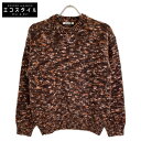AURALEE オーラリー A22AP02MS WOOL MIX COLOR SLUB YARN KNIT トップス 0 ブラウン レディース 【中古】
