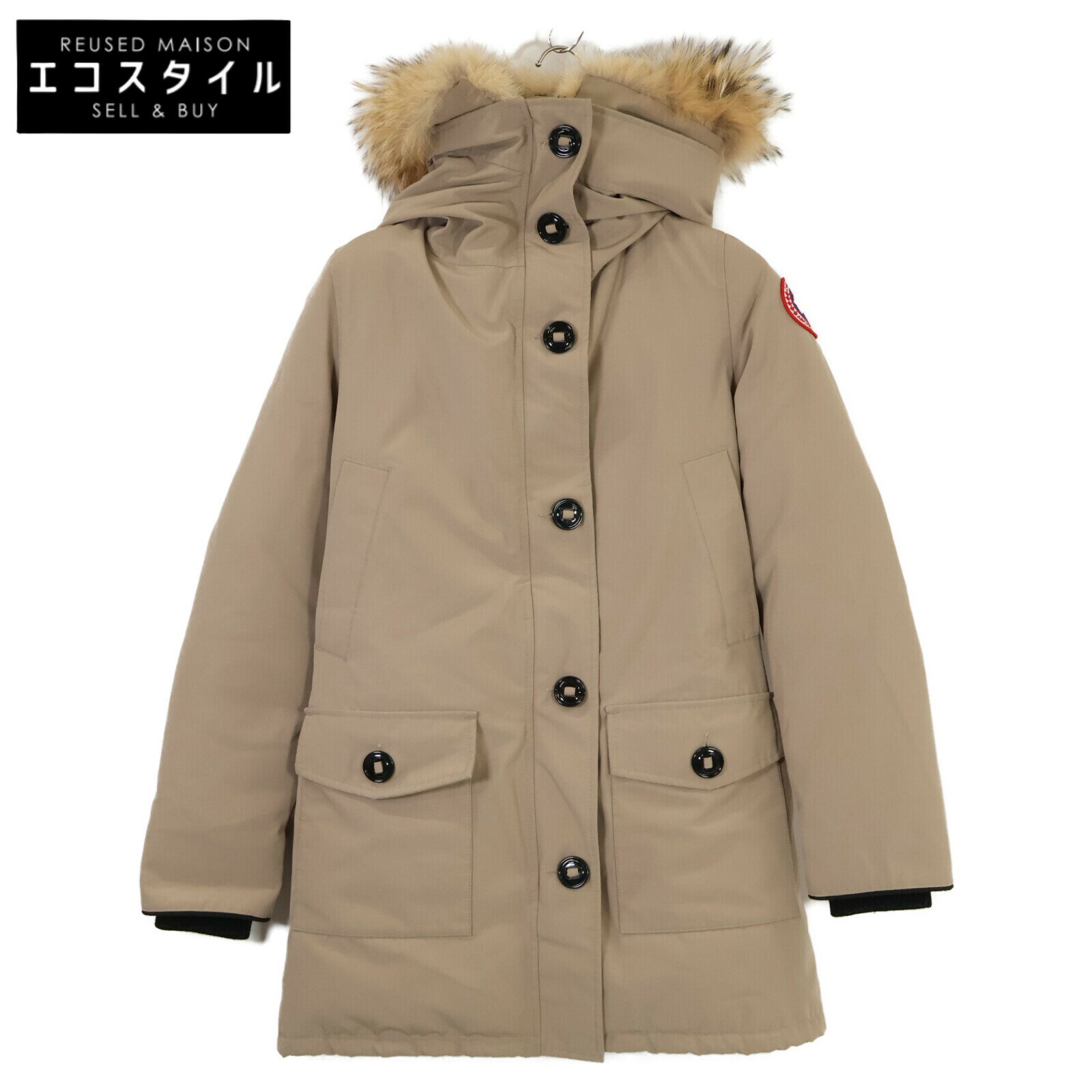 CANADA GOOSE カナダグース 【国内正規(株)サザビーリーグ】2603JL Bronte Parka Heritage ブロンテパーカ ヘリテージ ダウン コート S/P TAN レディース 【中古】