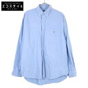 POLO RALPH LAUREN ポロ ラルフローレン ブルー Cubdpppks THE BIG SHIAT L/S BDシャツ トップス M ブルー レディース 【中古】