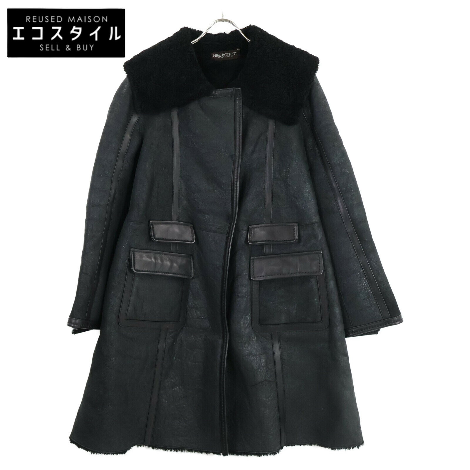 未使用に近い⭐️ニールバレット トレンチコート キルティングライナー ブラック 2880000000004134-1w.jpg