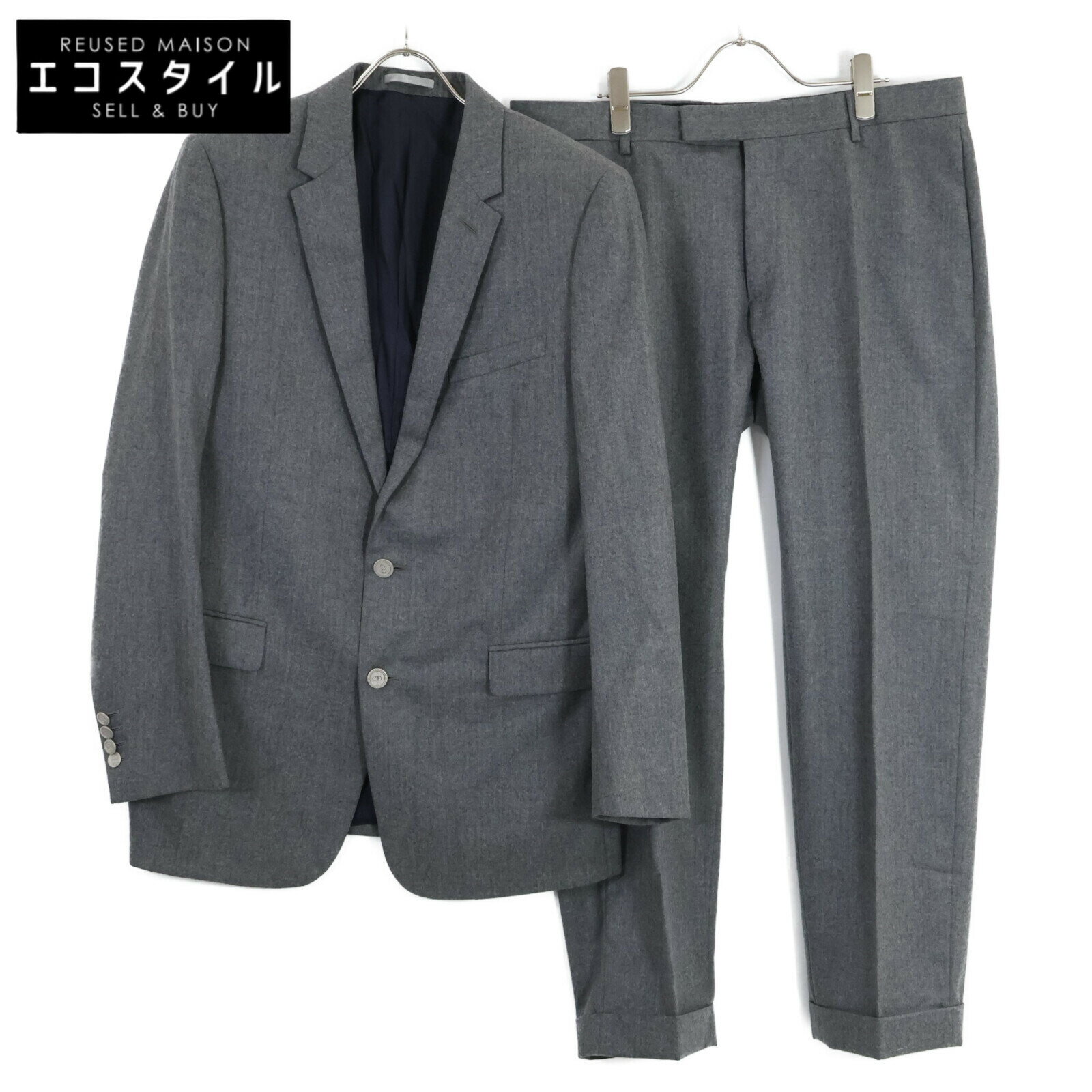 Dior HOMME ディオールオム 【美品/国内正規】DM3C720AX042 ウール 2Bシングル スーツ 52 グレー メンズ 【中古】