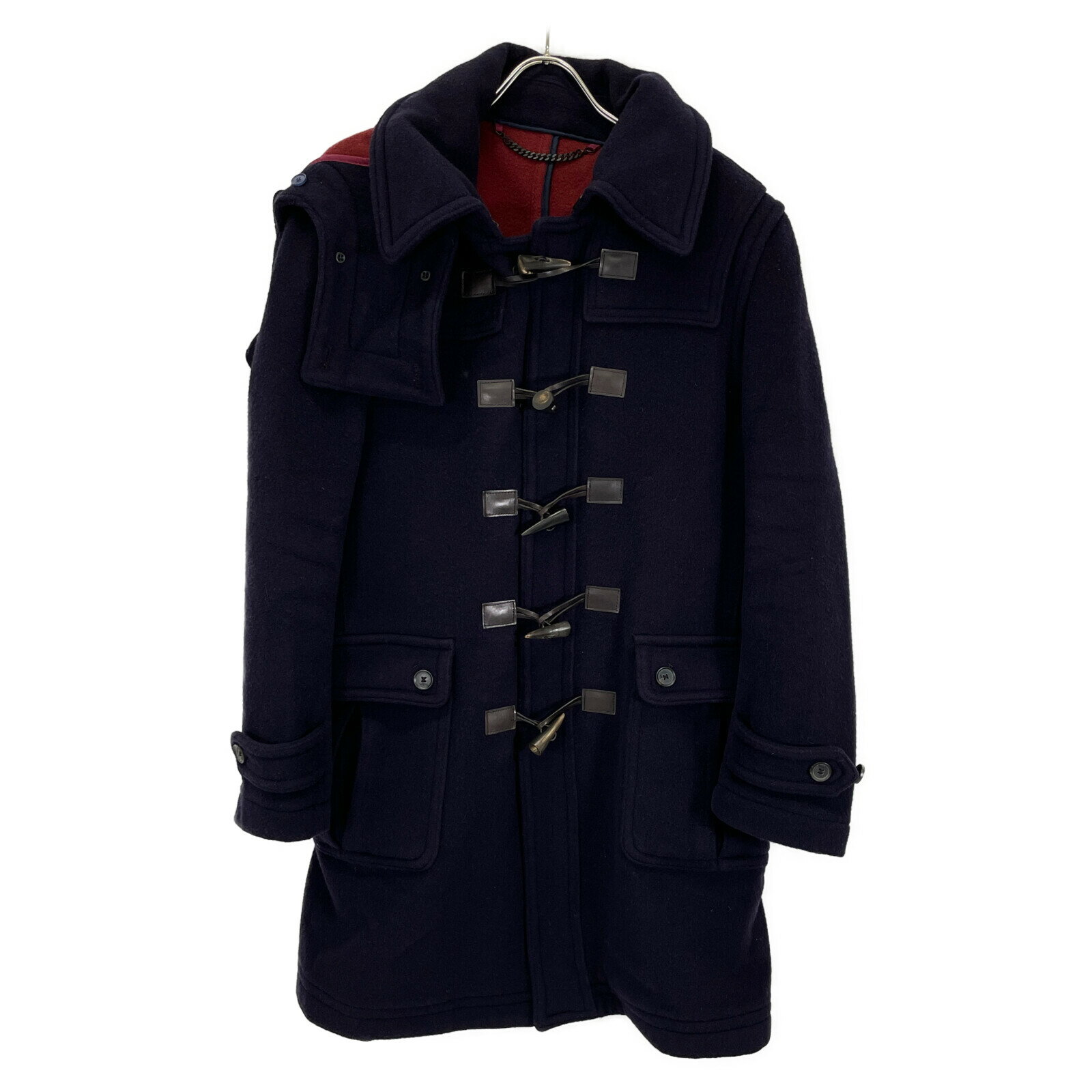 PaulSmith ポールスミス ×グローバーオール ネイビー ウール ダッフルコート コート S ネイビー メンズ 【中古】