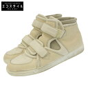 DOLCE&GABBANA ドルチェアンドガッバーナ ベルクロ ハイカット スニーカー シューズ メンズ ベージュ 7 CS1091 シューズ 7 ベージュ メンズ 【中古】