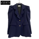 Rosy Monster ロージーモンスター RMAJ-0124S ネイビー ceremony scallop jacket ジャケット M ネイビー レディース 【中古】