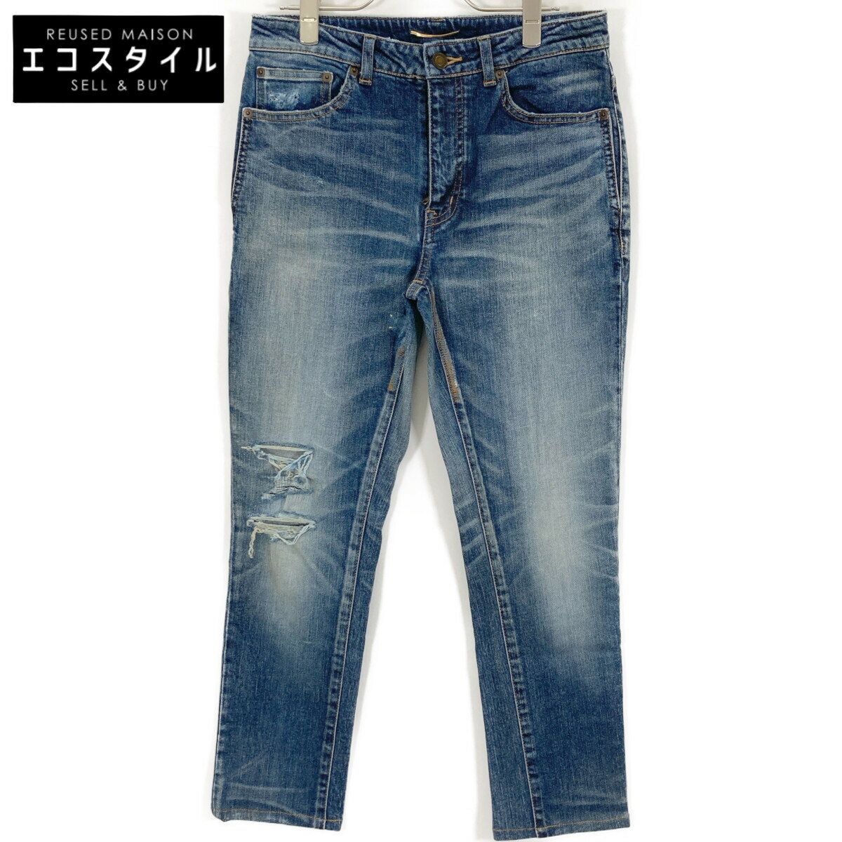 SAINT LAURENT PARIS パンツ(その他) 青 2137125A0004 楽天市場】サンローランパリ クラッシュ デニムの通販