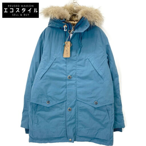 The DUFFER of ST.GEORGE ザダファーオブセントジョージ C68 ブルー ワックス加工 アラスカ ダウンジャケット ジャケット XL ブルー メンズ 【中古】 The DUFFER of ST.GEORGE ザダファーオブセントジョージ C68 ブルー ワックス加工 アラスカ ダウンジャケット ジャケット XL ブルー メンズ 【中古】