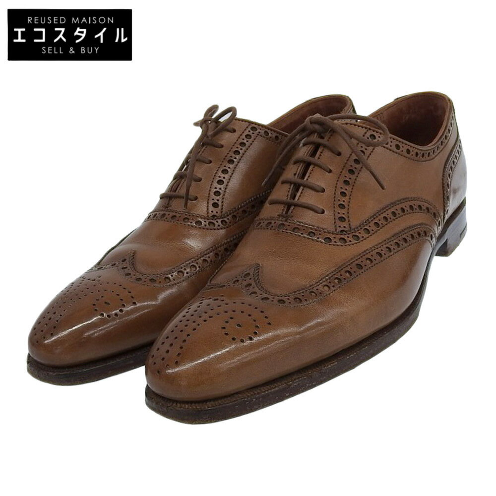 クロケットアンドジョーンズsize6Eブラウン レザー ドレスシューズ クロケットアンドジョーンズsize6Eブラウン レザー ドレス