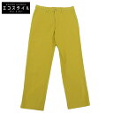 HOMME PLISSE ISSEY MIYAKE オムプリッセ イッセイミヤケ 美品 コットン ストレートパンツ ボトムス メンズ マスタード 3 HP91FF008 ボトムス 3 マスタード メンズ 【中古】