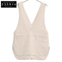 DES PRES デプレ 【美品/24SS】22-07-41-07102 ドロップレットジャカード Vネック ベスト F アイボリー レディース 【中古】