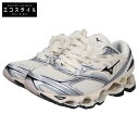 MIZUNO ミズノ D1GA251101 WAVE PROPHECY LS ウェーブ プロフェシー LS スニーカー シューズ US5 オフホワイト/ブラック/シルバー レディース 【中古】