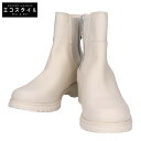 Cole Haan コールハーン 【新品同様】W26577 カメア ウォータープルーフ チェルシー サイドゴアブーツ/ シューズ 7 アイボリー レディース 【...