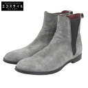 DOLCE&GABBANA ドルチェアンドガッバーナ スエード サイドゴアジップ チェルシー ブーツ メンズ グレー 6 A60323 21AW シューズ 6 グレー メンズ 【中古】