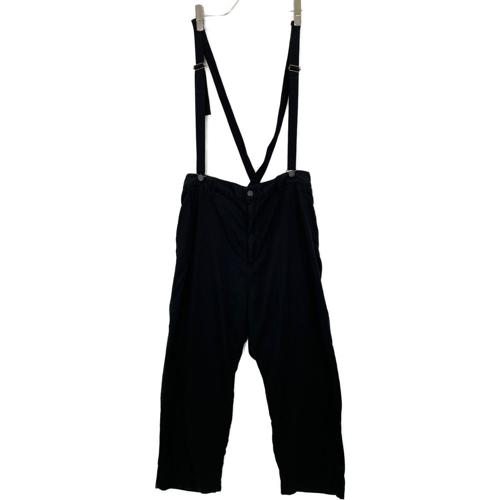 HYSTERIC GLAMOUR ヒステリックグラマー 02191AP05 コットン サスペンダー付きワイドパンツ/オーバーオール オールインワン L ブラック メンズ 【中古】