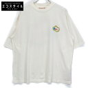 MARNI マルニ HUMU0223 クリーム スネークロゴ Tシャツ トップス 46 アイボリー メンズ 【中古】