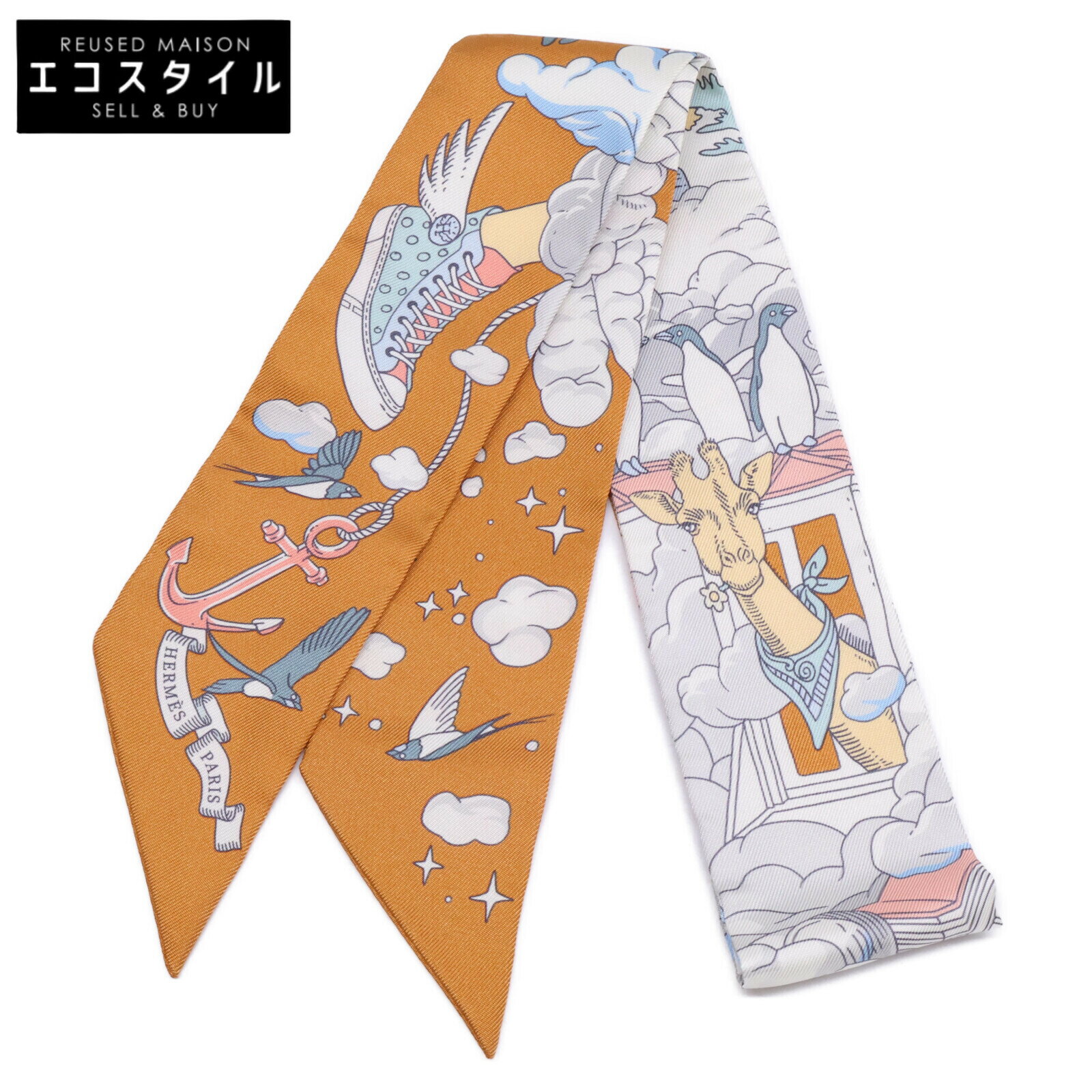 しーちゃん❋ 美品 ❋ HERMES ツイリー モンスーンの庭 楽天市場】エルメス ツイリー 私の雲の通販