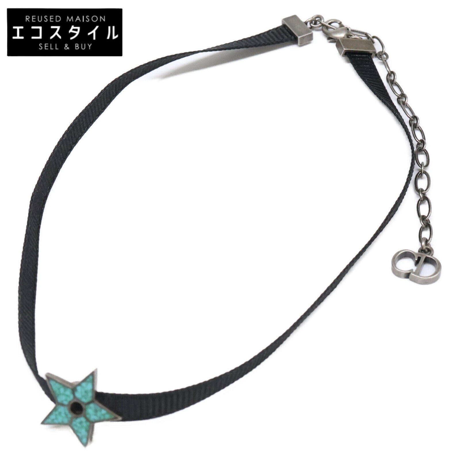 Christian Dior クリスチャンディオール スター チョーカー アンティークシルバーカラー/ブルー/ブラック レディース 【中古】