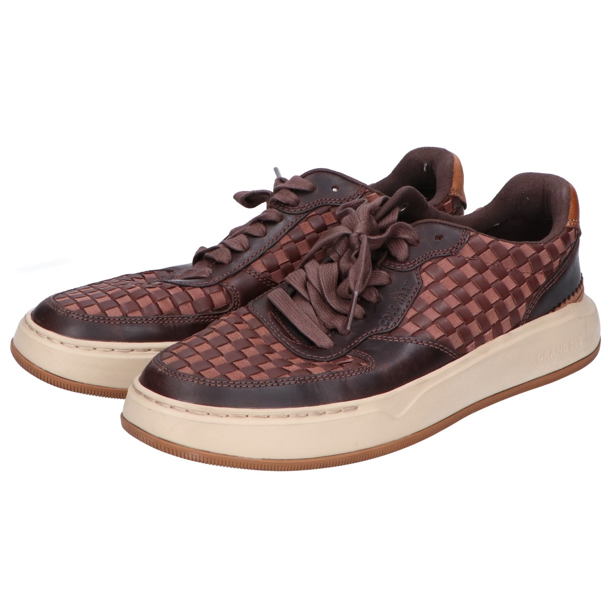 Cole Haan コールハーン C39306 グランドプロ クロスオーバー スニーカー シューズ 25.5 ブラウン メンズ 【中古】