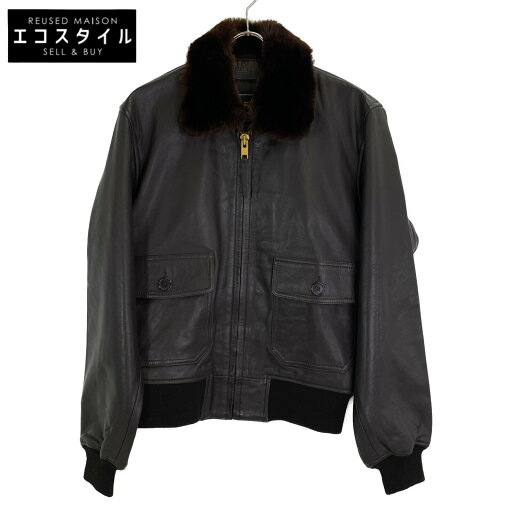 ALPHA INDUSTRIES アルファインダストリーズ ブラウン レムレザー G-1 フライトジャケット ジャケット S ブラウン メンズ 【中古】 ALPHA INDUSTRIES アルファインダストリーズ ブラウン レムレザー G-1 フライトジャケット ジャケット S ブラウン メンズ 【中古】
