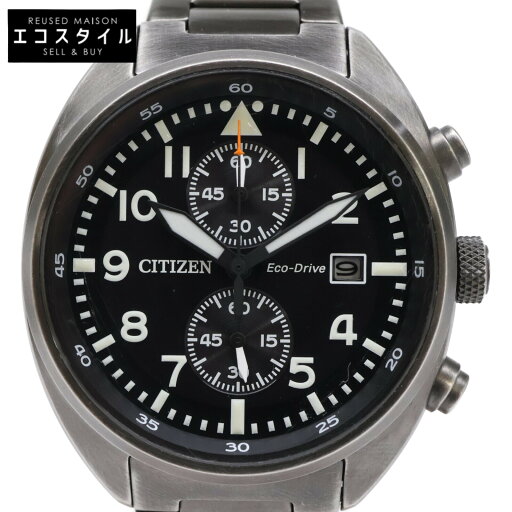 CITIZEN シチズン CA7047-86E RECORD LABEL Standard Style + レコードレーベル スタンダードスタイルプラス エコ・ドライブ 腕時計 ブラック メンズ 【中古】 CITIZEN シチズン CA7047-86E RECORD LABEL Standard Style + レコードレーベル スタンダードスタイルプラス エコ・ドライブ 腕時計 ブラック メンズ 【中古】