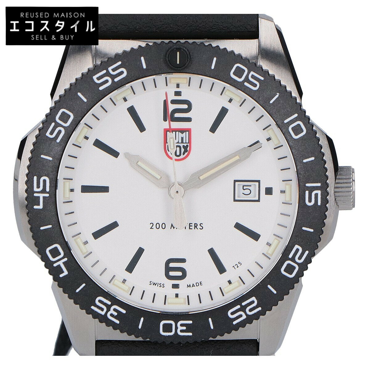 LUMINOX ルミノックス 【新品同様】XS.3121.BC PACIFIC DIVER パシフィックダイバーシリーズ限定版 ホワイトダイヤル 44mm クオーツ 腕時計 シルバー/ブラック メンズ 【中古】