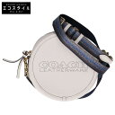 COACH コーチ 【美品】C3427 キア サークル ショルダーバッグ ホワイト レディース 【中古】