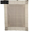 HERMES エルメス 【美品】プレード アヴァロンIII ウール/カシミヤ ブランケット その他 ココ / カモミール レディース 【中古】