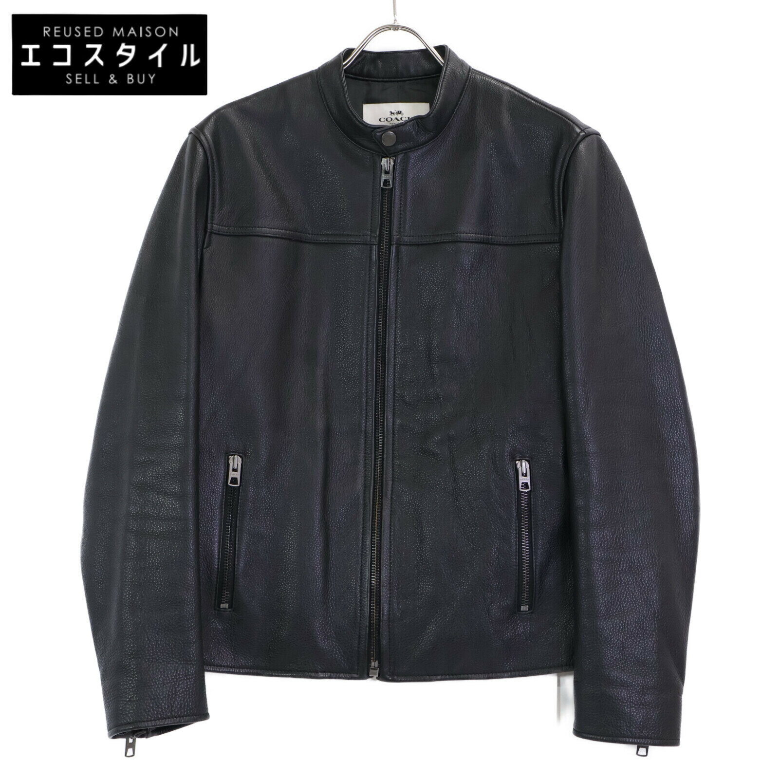 【未使用品】 COACH ラムレザー シグネチャー シングル ライダース M 未使用品】 COACH ラムレザー シグネチャー シングル ライダース