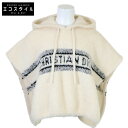Christian Dior クリスチャンディオール 【美品/国内正規】214C01AM114 ウールxカシミヤ フロントロゴ ポンチョ/ ジャケット S ホワイト レディース 【中古】