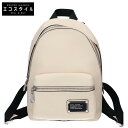 MARC JACOBS マーク ジェイコブス 【美品】シュリンクレザー ロゴプレート付 ミニ リュック・デイパック アイボリー レディース 【中古】
