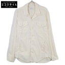 BAGUTTA バグッタ アイボリー ストレッチリネン コットンギャバジン CPOシャツ LIAM LT トップス M ホワイト メンズ 【中古】