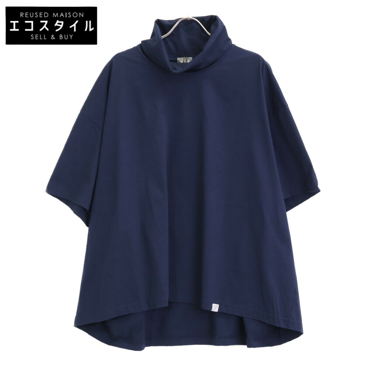 kolor BEACON カラー ビーコン 21SBM-T10237 ブルー オーバーサイズタートルネックショートスリーブカ..