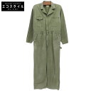 VINTAGE ヴィンテージ ヴィンテージ VINTAGE 60'S PRENTICE 片爪ジッパー ジャンプスーツ メンズ カーキ 42 スーツ セットアップ...