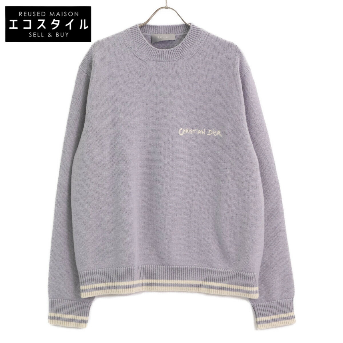 DIOR ディオール グレー ウール×アルパカ ニット トップス L グレー メンズ 【中古】