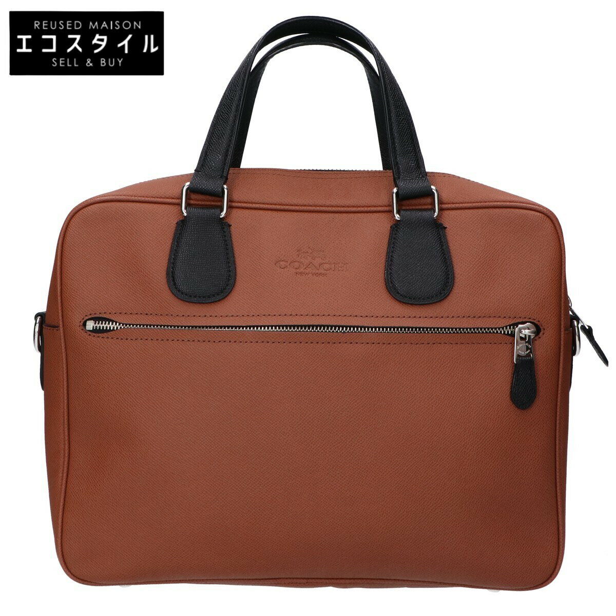 COACH コーチ 【美品】71637 ハドソン クロスグレイン 2WAYショルダー ビジネスバッグ・ブリーフケース..
