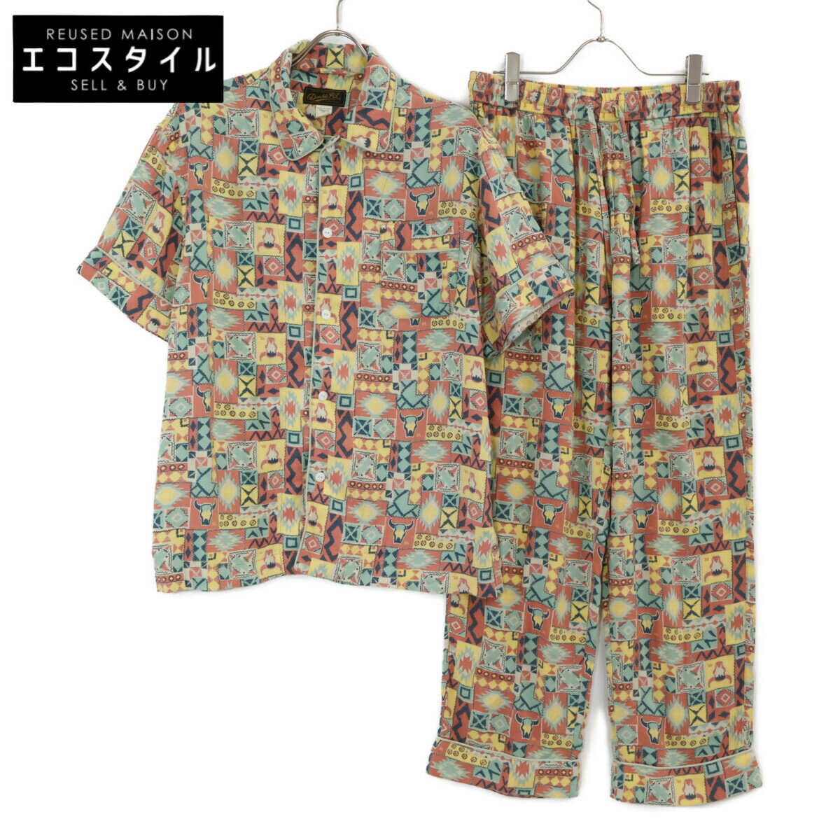 RRL ダブルアールエル リミテッドエディション サウスウエスタンセットアップ スーツ セットアップ M レッド/グリーン/イエロー メンズ 【中古】