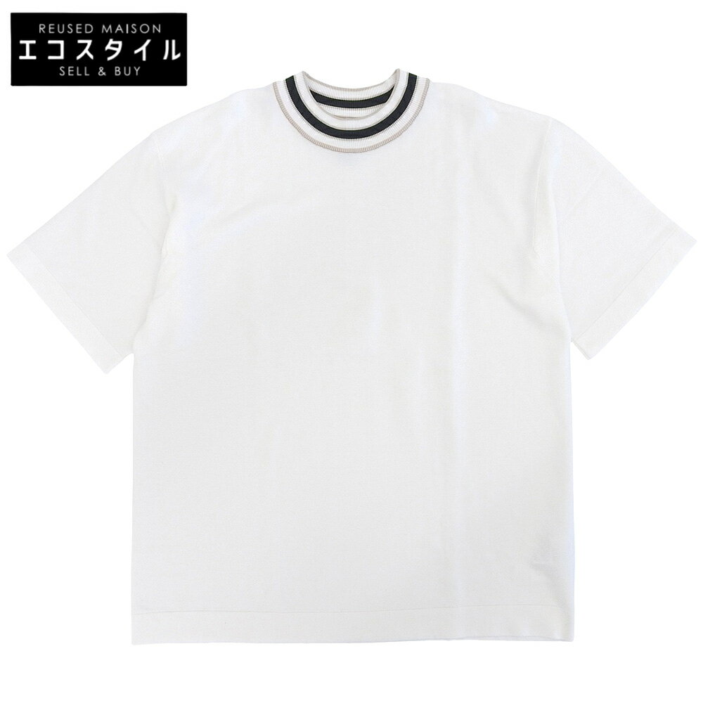 CFCL シーエフシーエル 美品 BS GARTER SHORT SLEEVE TEE SHIRT トップス メンズ ホワイト S トップス ..